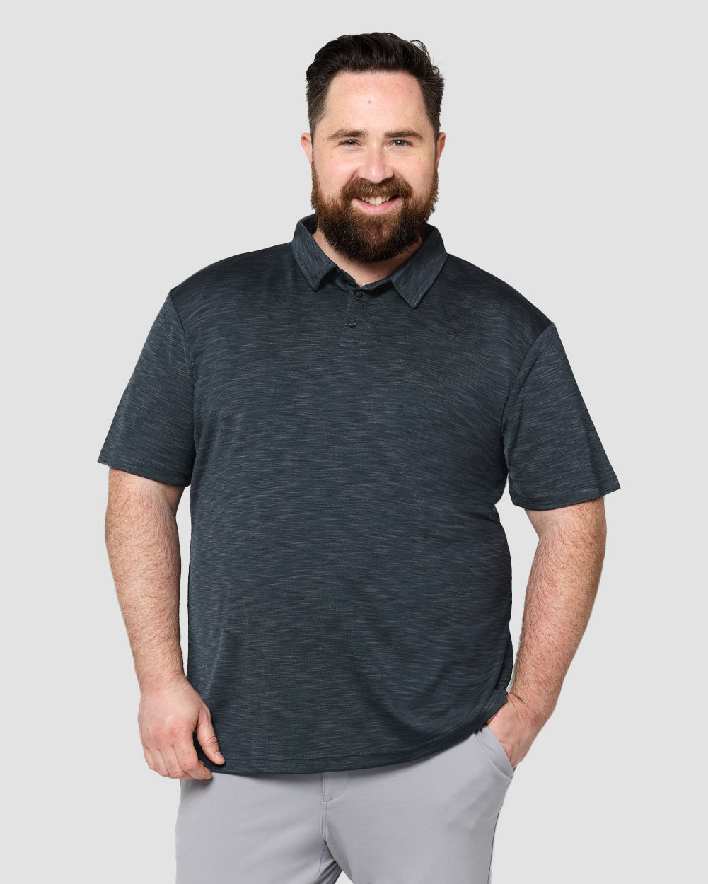 Performance Polo - Non-Branded-Charcoal-Reg-Front--Ross---2Xl