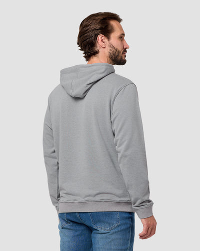 Pullover Hoodie (Classic Pocket) - Non-Branded-Grey-Regular-Back--Model---L