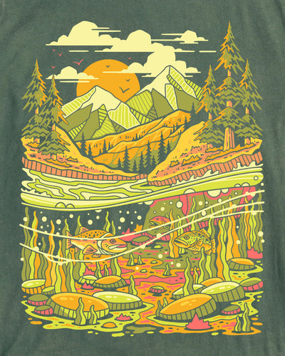 River Depths Vintage Tee-Vintage Royal Pine-Regular-Swatch--Model---L