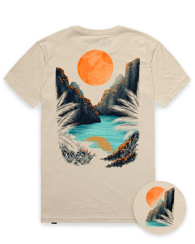 Secluded Cove Tee-Cream-Regular-Mock--Model---L