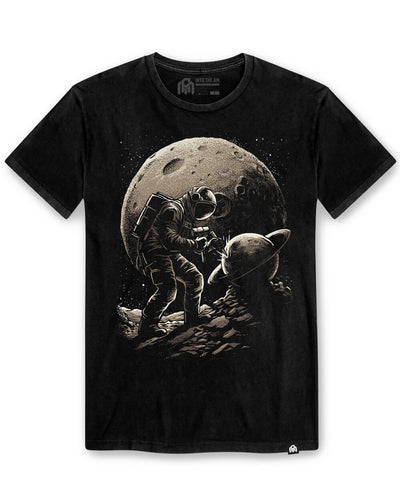 Space Sculpt Vintage Tee-Vintage Black-Regular-Mock--Model---L
