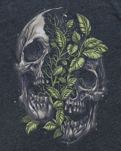 Split Nature Tee-Charcoal-Regular-Swatch--Model---L