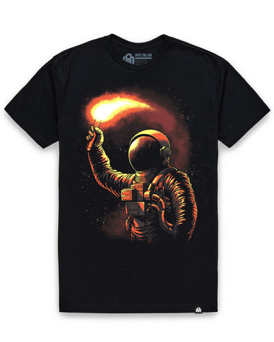 Stellar Flare Tee-Black-Regular-Mock--Model---L