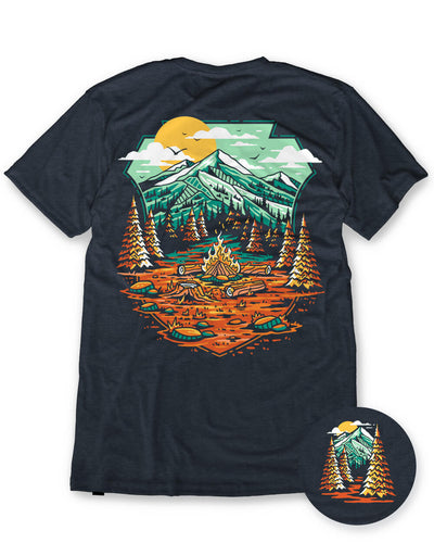 Wildlight Tee-Navy-Regular-Mock--Model---L