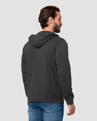 Zip-Up Hoodie - Non-Branded-Charcoal-Regular-Back--Model---L