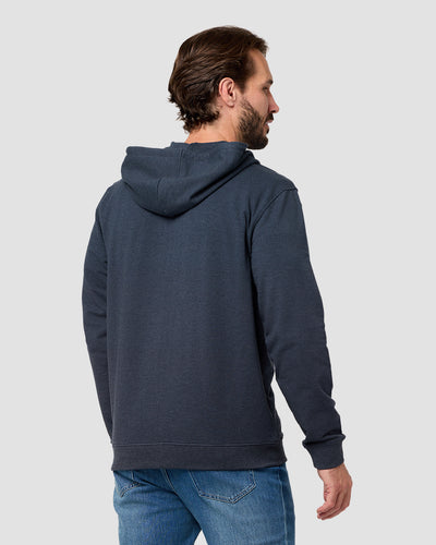 Zip-Up Hoodie - Non-Branded-Navy-Regular-Back--Model---L