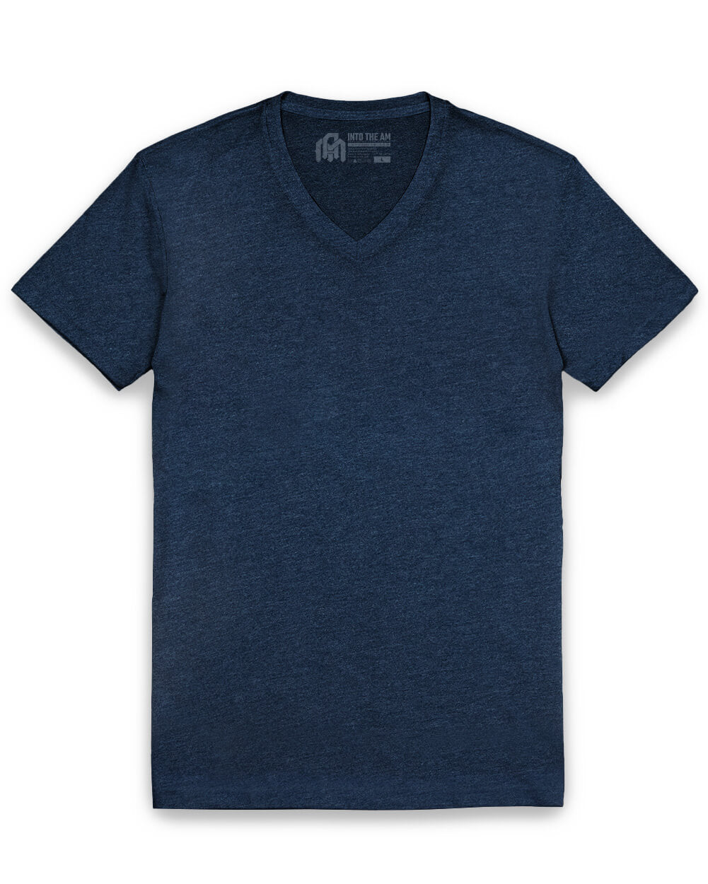 V-Neck Tee - Non-Branded-Navy-Reg-Regular-Mock--Model---L