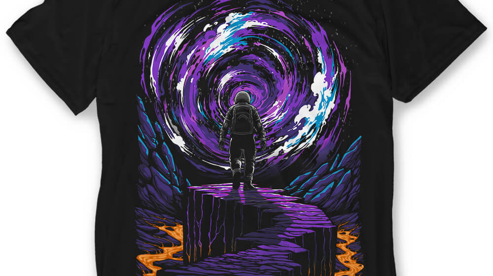 INTO THE AM Event Horizon glow-in-the-dark graphic tee for festivals
