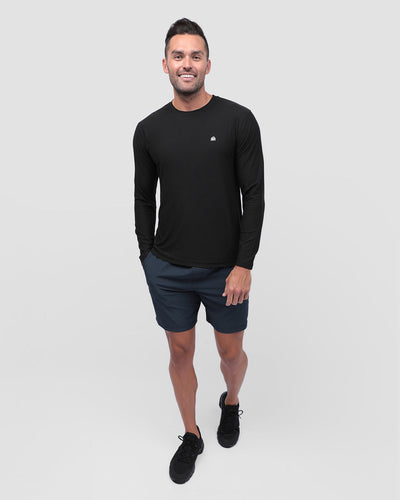 Long Sleeve Active Tee-Black-Full--Zach---L