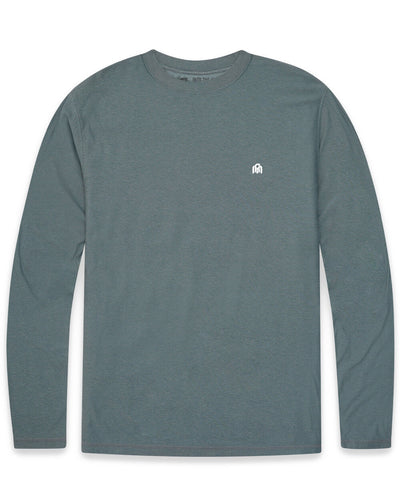 Long Sleeve Active Tee-Indigo-Mock