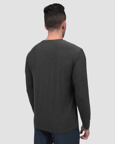 Long Sleeve Active Tee-Charcoal-Back--Zach---L