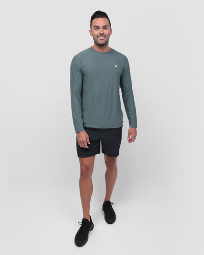 Long Sleeve Active Tee-Indigo-Full--Zach---L