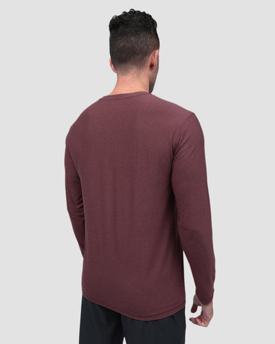 Long Sleeve Active Tee-Maroon-Back--Zach---L