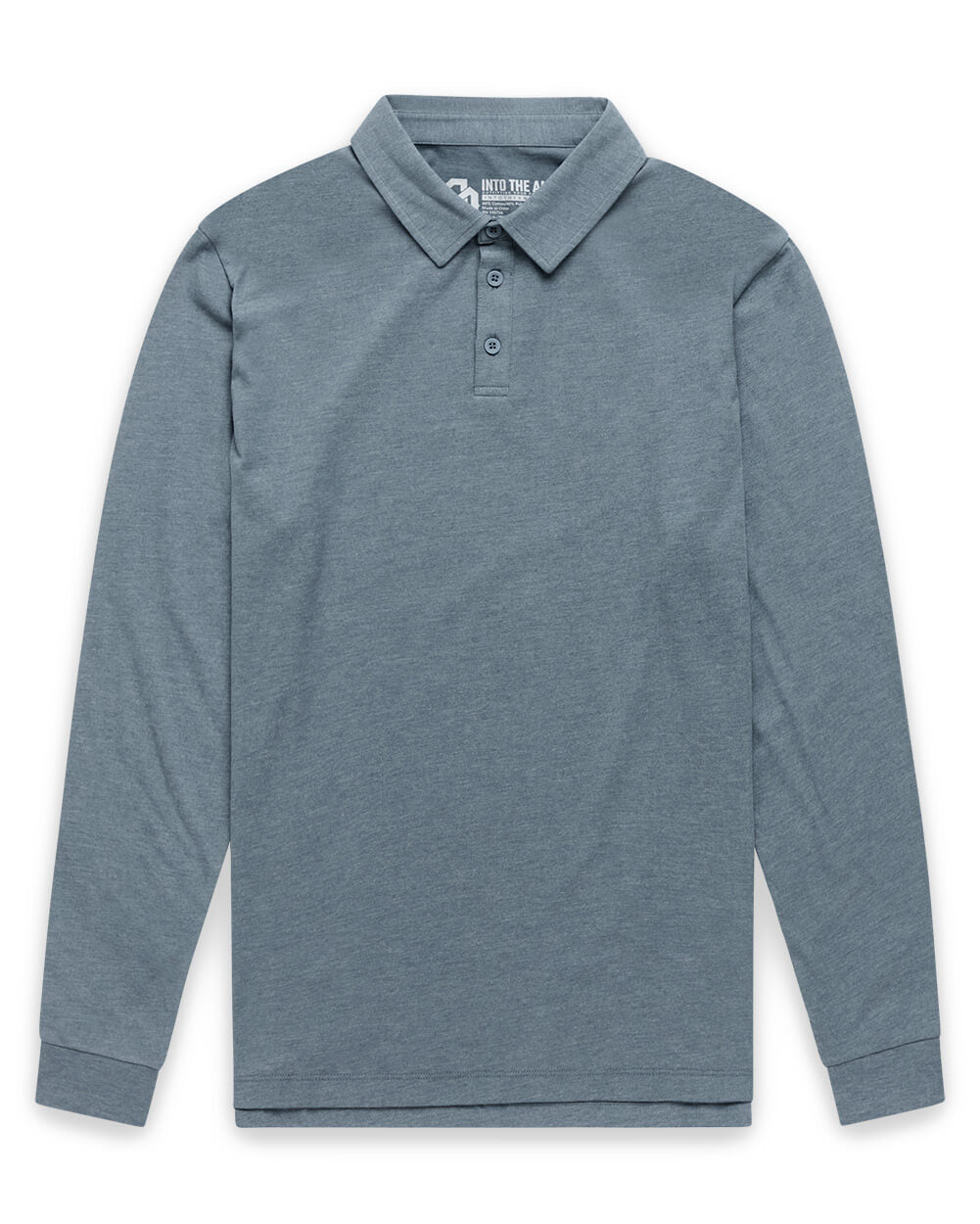 Long Sleeve Polo - Non-Branded-Indigo-Reg-Regular-Mock--Zac---L