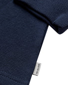 Long Sleeve Waffle Knit Henley-Navy-Back--Model---M-Regular