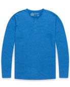 Long Sleeve Henley Tee - Non-Branded-Cool Blue-Regular-Mock--Zac---L