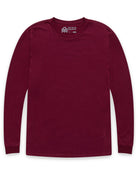 Long Sleeve Tee - Non-Branded-Dark Maroon-Regular-Mock--Zac---L