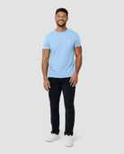 Basic Tee - Logo-Heather Columbia Blue-Reg-Regular-Full--Model---L