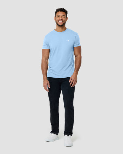 Basic Tee - Logo-Heather Columbia Blue-Tall-Regular-Full--Model---L