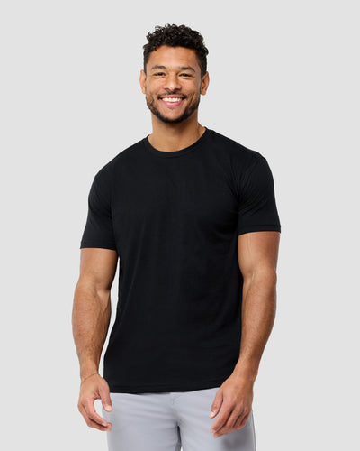 Basic Tee - No Logo-Black-Reg-Regular-Front--Model---L