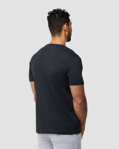 Basic Tee - No Logo-Charcoal-Reg-Regular-Back--Model---L