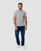 Basic Tee - No Logo-Grey-Reg-Regular-Full--Model---L