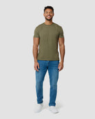Basic Tee - No Logo-Olive Green-Tall-Regular-Full--Model---L