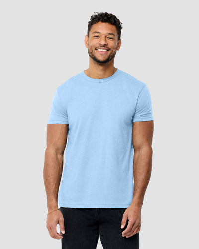 Basic Tee - Logo-Heather Columbia Blue-Tall-Regular-Front--Model---L