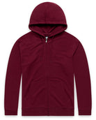Zip-Up Hoodie - Non-Branded-Dark Maroon-Regular-Mock--Zac---L