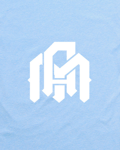 Basic Tee - Logo-Heather Columbia Blue-Reg-Regular-Swatch--Model---L