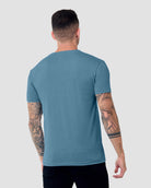 V-Neck Tee - Non-Branded-Indigo-Reg-Regular-Back--Model---L