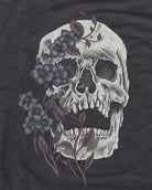 Bone Blossom Tee-Charcoal-Regular-Swatch--Model---L