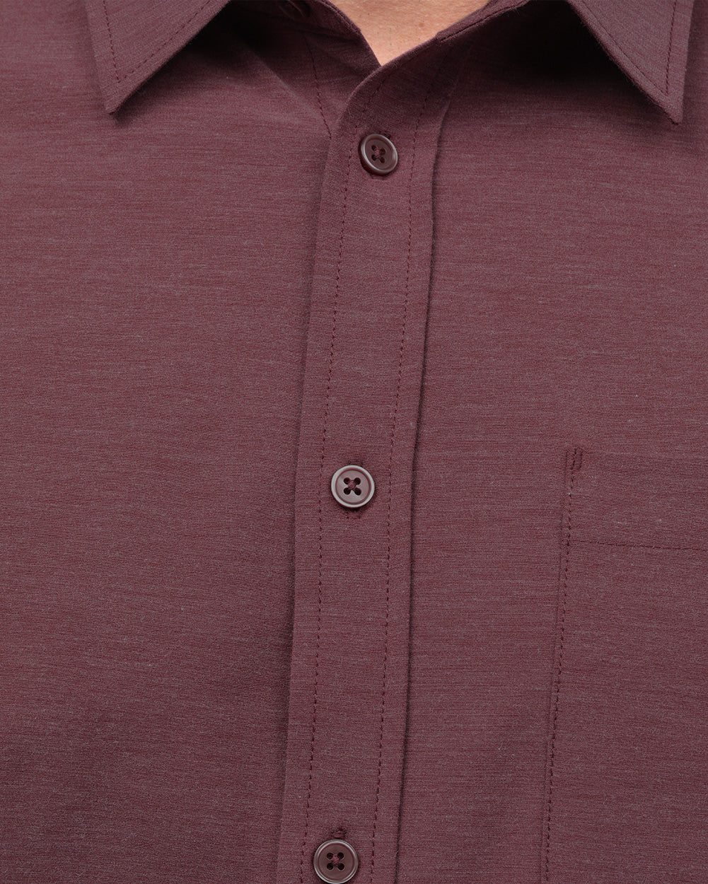 Long Sleeve Button Up-Maroon-Detail--Zach---L