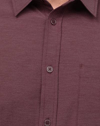 Long Sleeve Button Up-Maroon-Detail--Zach---L