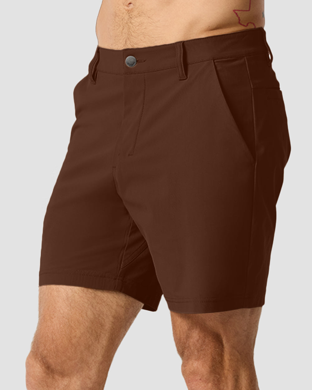 Daily Shorts-Brown-7"-Regular-Front--Alex---M