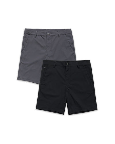 Men's daily shorts in two colors with 4-way stretch performance fabric | INTO THE AM