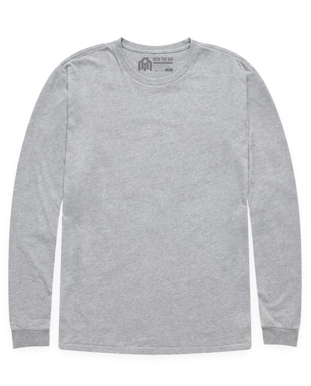 Long Sleeve Tee-Grey-Tall-Regular-Mock--Model---L