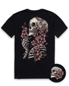 Eternal Blossom Tee-Black-Regular-Mock--Model---L