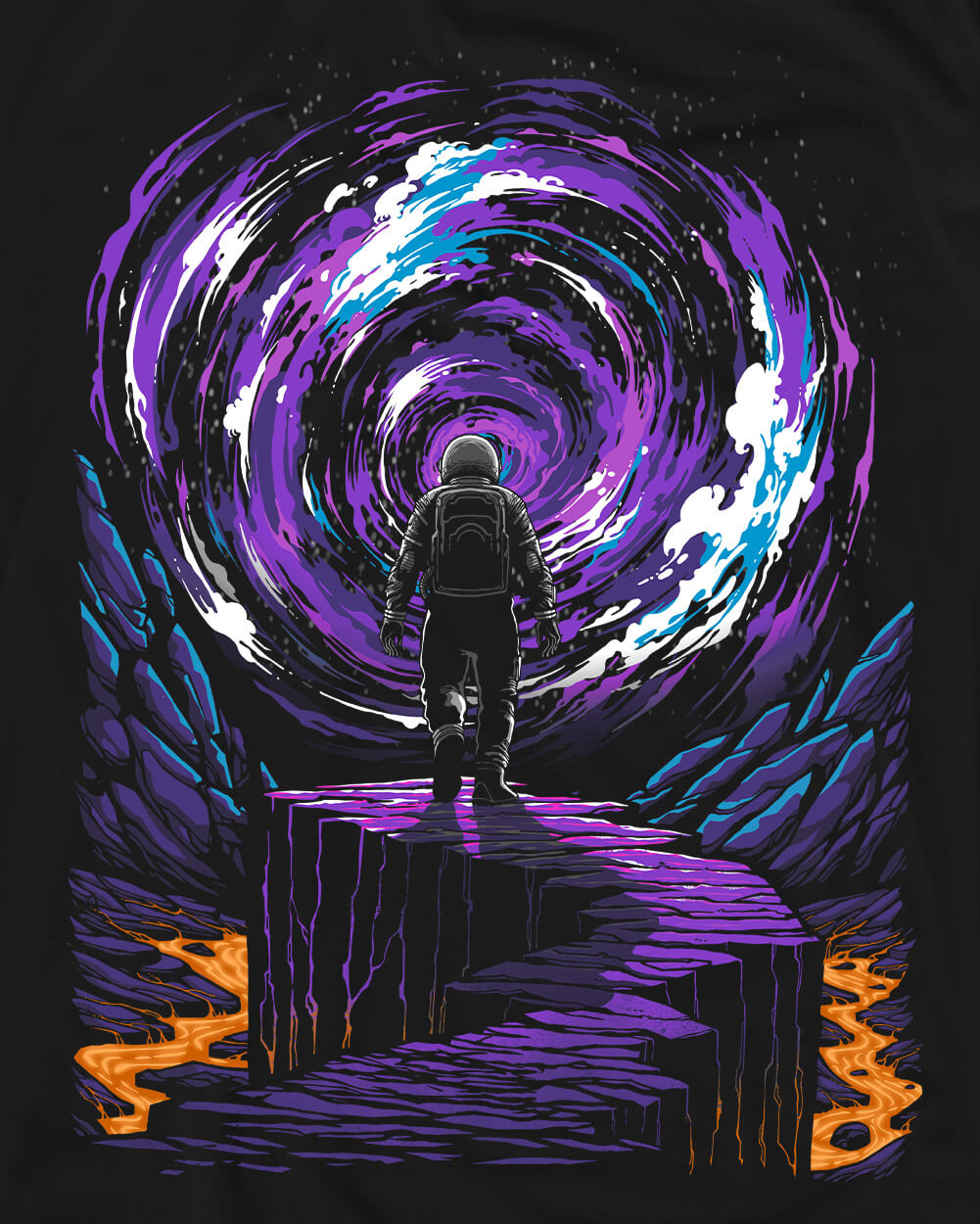 Event Horizon Glow-in-the-Dark Tee-Black-Regular-Swatch--Model---L