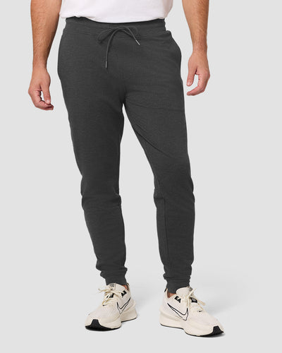 Fleece Joggers - Non-Branded-Charcoal-Regular-Front--Model---L