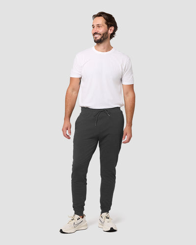 Fleece Joggers - Non-Branded-Charcoal-Regular-Full--Model---L