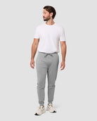 Fleece Joggers - Non-Branded-Grey-Regular-Full--Model---L