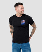 Fuji Bloom Tee-Black-Regular-Front--Model---L