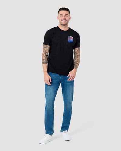 Fuji Bloom Tee-Black-Regular-Full--Model---L