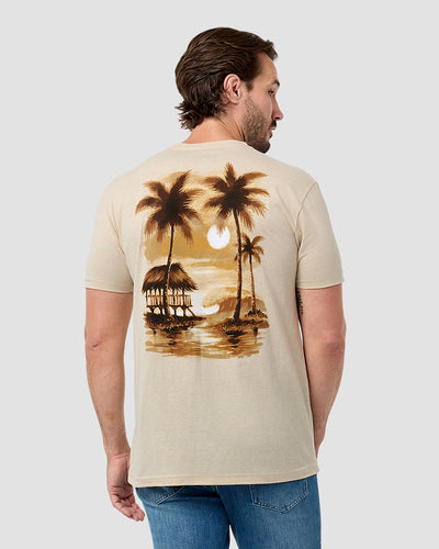 Amber Shore Tee-Cream-Regular-Back--Model---L