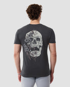 Bone Blossom Tee-Charcoal-Regular-Back--Model---L