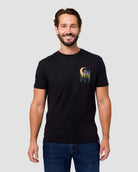 Cosmic Inhabitants Tee-Black-Regular-Front--Model---L