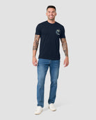 Deep Siege Tee-Sueded Navy-Regular-Full--Model---L