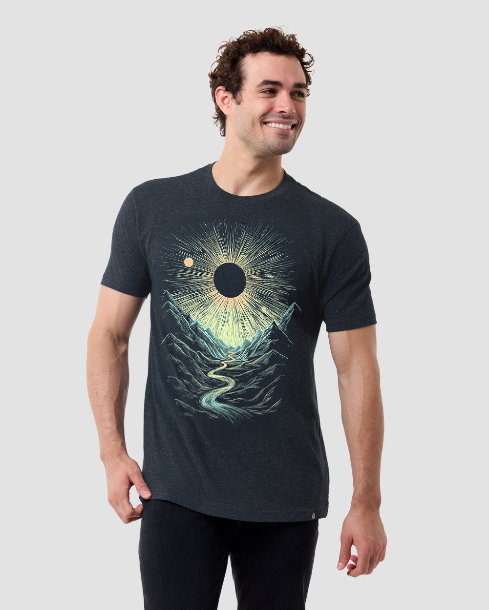Lunar Canyon Tee-Navy-Regular-Front--Model---L