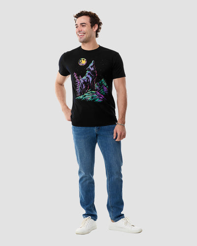 Lunar Howl Glow-in-the-Dark Tee-Black-Regular-Full--Model---L